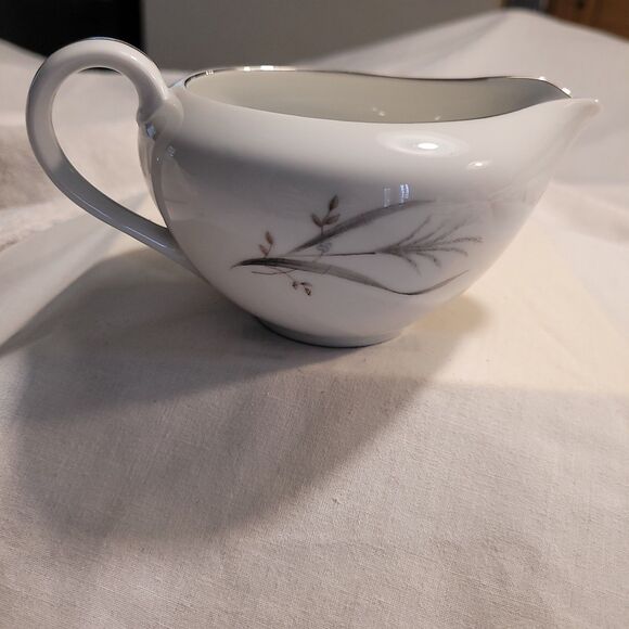 Castlecourt Fine China Sugar Bowl and Creamer - Wheat Harvest -Japan Silver Trim - Picture 8 of 12